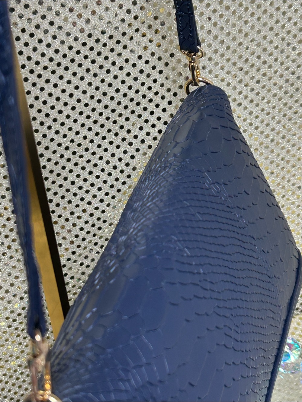 Gigi New York Rachel Foldover Embossed Crossbody Bag w/Tassel Approx. 10 x 8 - Picture 6 of 13